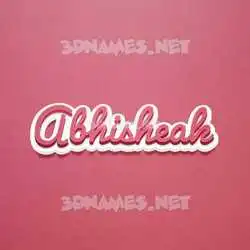 abhisheak in Red Scribble style - 3D name wallpaper