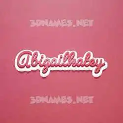 abigailkatey in Red Scribble style - 3D name wallpaper
