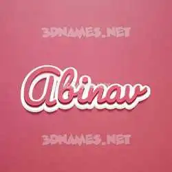 abinav in Red Scribble style - 3D name wallpaper