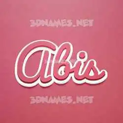 abis in Red Scribble style - 3D name wallpaper