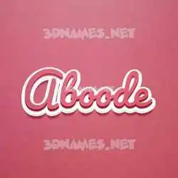 aboode in Red Scribble style - 3D name wallpaper