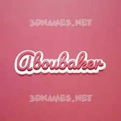 aboubaker in Red Scribble style - 3D name wallpaper