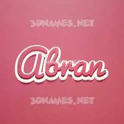 abran in Red Scribble style - 3D name wallpaper