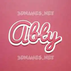 abty in Red Scribble style - 3D name wallpaper