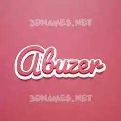 abuzer in Red Scribble style - 3D name wallpaper