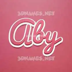 aby in Red Scribble style - 3D name wallpaper