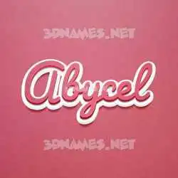 abycel in Red Scribble style - 3D name wallpaper