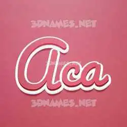 aca in Red Scribble style - 3D name wallpaper