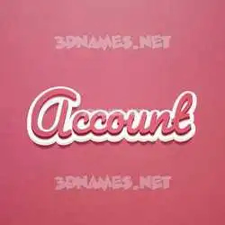 account in Red Scribble style - 3D name wallpaper