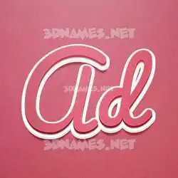 ad in Red Scribble style - 3D name wallpaper