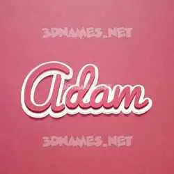 adam in Red Scribble style - 3D name wallpaper
