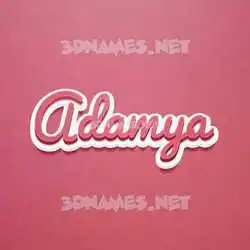 adamya in Red Scribble style - 3D name wallpaper