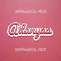 adanyaa in Red Scribble style - 3D name wallpaper
