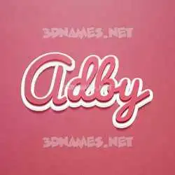 adby in Red Scribble style - 3D name wallpaper