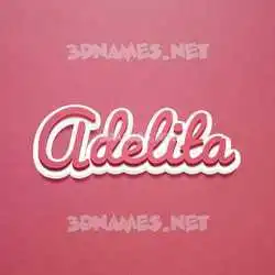 adelita in Red Scribble style - 3D name wallpaper