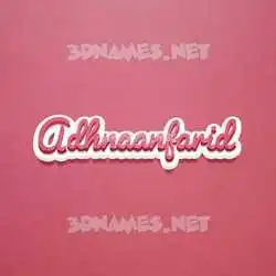 adhnaanfarid in Red Scribble style - 3D name wallpaper