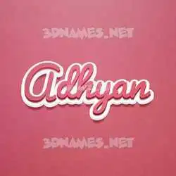 adhyan in Red Scribble style - 3D name wallpaper