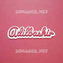 adilbashir in Red Scribble style - 3D name wallpaper