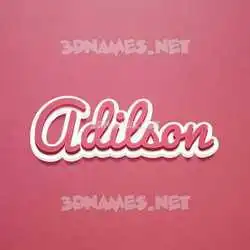 adilson in Red Scribble style - 3D name wallpaper