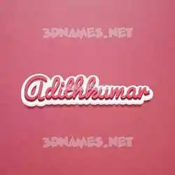 adithkumar in Red Scribble style - 3D name wallpaper