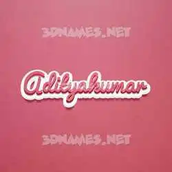 adityakumar in Red Scribble style - 3D name wallpaper