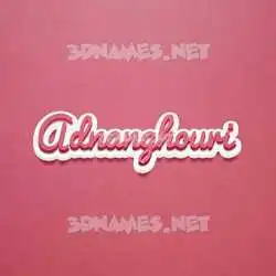 adnanghouri in Red Scribble style - 3D name wallpaper
