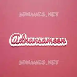 adnansameen in Red Scribble style - 3D name wallpaper