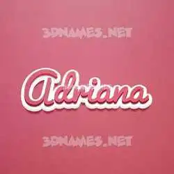 adriana in Red Scribble style - 3D name wallpaper