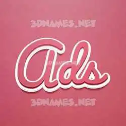 ads in Red Scribble style - 3D name wallpaper