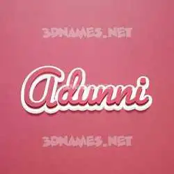 adunni in Red Scribble style - 3D name wallpaper