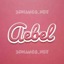 aebel in Red Scribble style - 3D name wallpaper