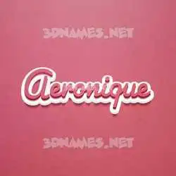 aeronique in Red Scribble style - 3D name wallpaper