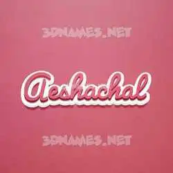 aeshachal in Red Scribble style - 3D name wallpaper