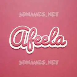 afeela in Red Scribble style - 3D name wallpaper