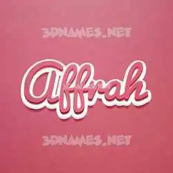 affrah in Red Scribble style - 3D name wallpaper