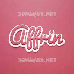 affrin in Red Scribble style - 3D name wallpaper