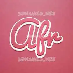 afr in Red Scribble style - 3D name wallpaper