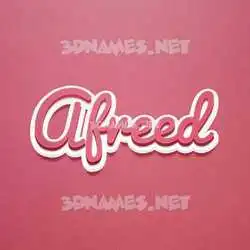 afreed in Red Scribble style - 3D name wallpaper
