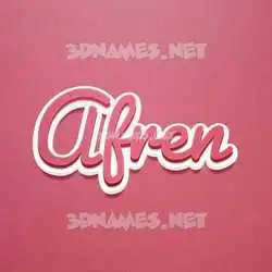 afren in Red Scribble style - 3D name wallpaper