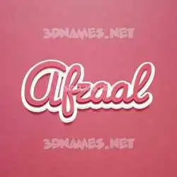 afzaal in Red Scribble style - 3D name wallpaper