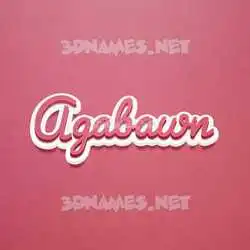 agabawn in Red Scribble style - 3D name wallpaper