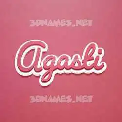 agasti in Red Scribble style - 3D name wallpaper