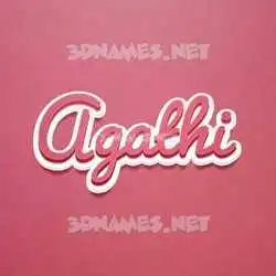 agathi in Red Scribble style - 3D name wallpaper