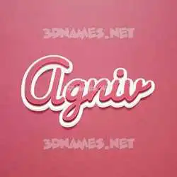 agniv in Red Scribble style - 3D name wallpaper
