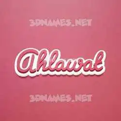 ahlawat in Red Scribble style - 3D name wallpaper