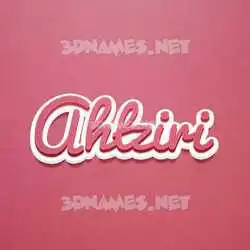 ahtziri in Red Scribble style - 3D name wallpaper