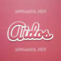 aidos in Red Scribble style - 3D name wallpaper