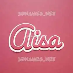aisa in Red Scribble style - 3D name wallpaper