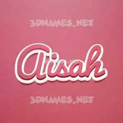 aisah in Red Scribble style - 3D name wallpaper