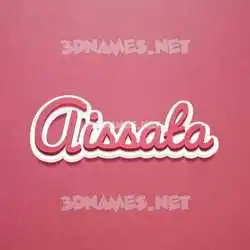 aissata in Red Scribble style - 3D name wallpaper
